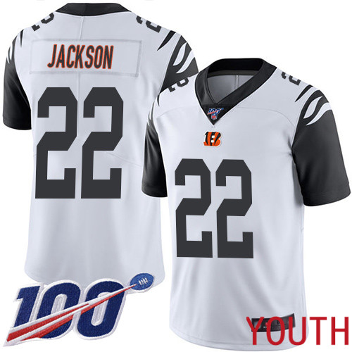 Cincinnati Bengals Limited White Youth William Jackson Jersey NFL Footballl #22 100th Season Rush Vapor Untouchable